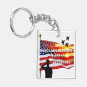 勇敢な人を尊敬し覚えなさい キーホルダー (正面左)