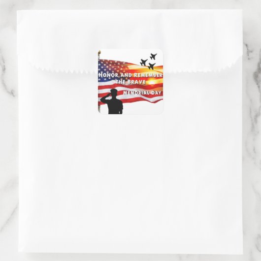 勇敢な人を尊敬し覚えなさい スクエアシール (バッグ)