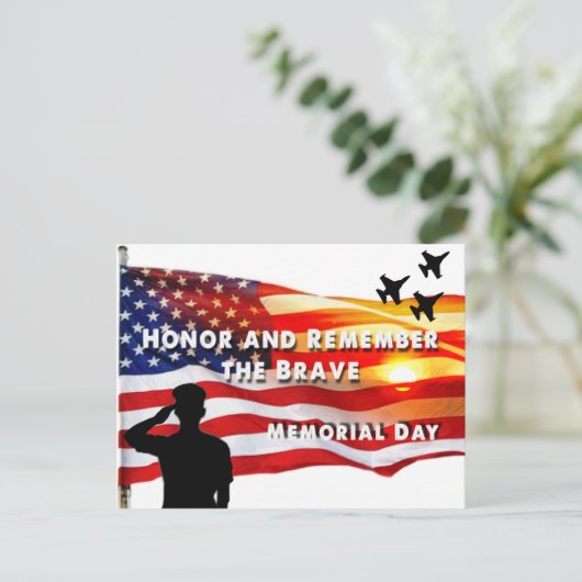 勇敢な人を尊敬し覚えなさい ポストカード (スタンド正面)