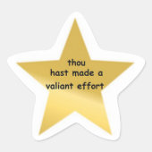 勇敢な努力をした人 星シール (正面)