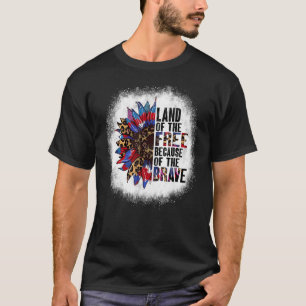 勇敢な太陽のためにフリーの漂白された土地 Tシャツ
