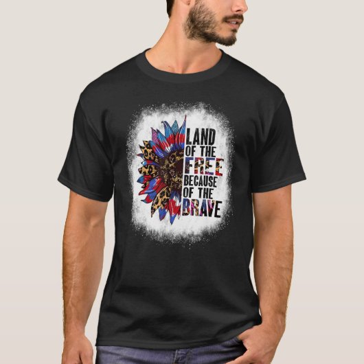 勇敢な太陽のためにフリーの漂白された土地 Tシャツ (正面)