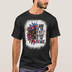 勇敢な太陽のためにフリーの漂白された土地 Tシャツ