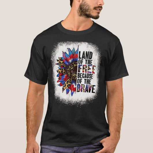 勇敢な太陽のためにフリーの漂白された土地 Tシャツ (正面)