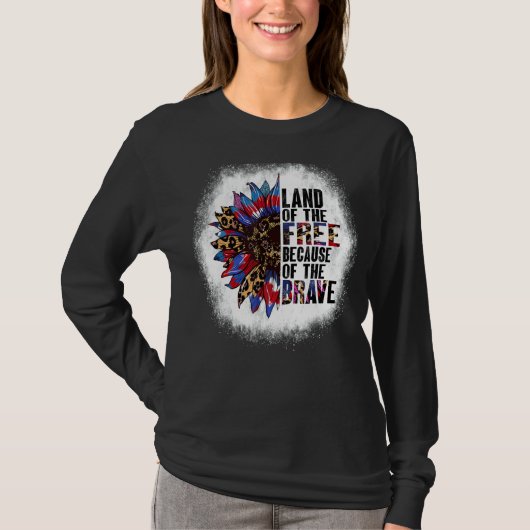 勇敢な太陽のためにフリーの漂白された土地 Tシャツ (正面)