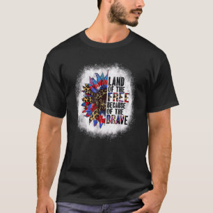 勇敢な太陽のためにフリーの漂白された土地 Tシャツ