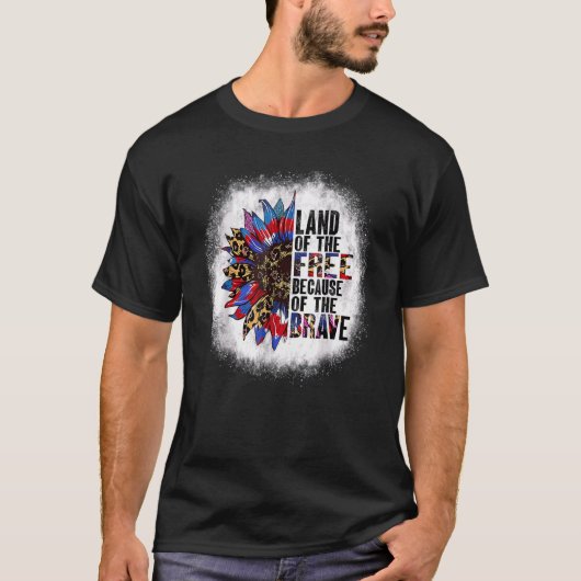 勇敢な太陽のためにフリーの漂白された土地 Tシャツ (正面)