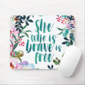勇敢な女は自由だ マウスパッド (マウス)
