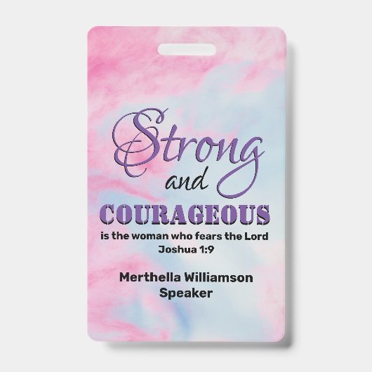 勇敢な女性クリスチャン会議 バッジ (正面)