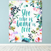 勇敢な女 キャンバスプリント (インサイチュ (ウッドフロア))
