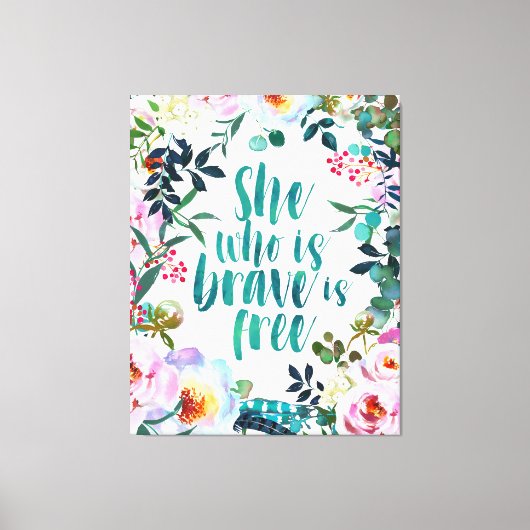 勇敢な女 キャンバスプリント (正面)