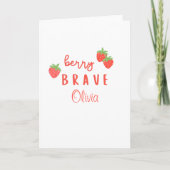 勇敢な子供時代のがん 病気の子供 カスタム名 カード (正面)