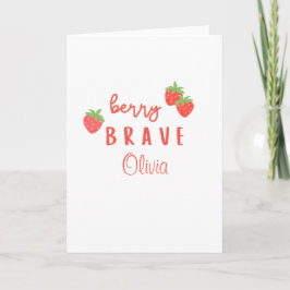 勇敢な子供時代のがん　病気の子供　カスタム名 カード