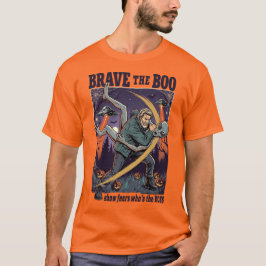 勇敢な宇宙人のハロウィーンのお化け Tシャツ