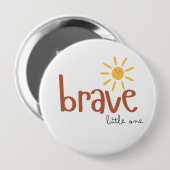 勇敢な小さなワンボタンかわいい太陽 缶バッジ (正面&裏面)