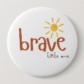 勇敢な小さなワンボタンかわいい太陽 缶バッジ (正面)