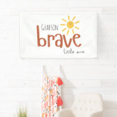 勇敢な小さな一パーソナライズされたつの屋内バナーサイン 横断幕 (インサイチュ)