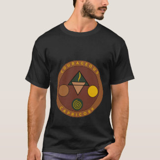 勇敢な山羊座、山羊座Tシャツ Tシャツ
