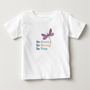 勇敢な強い真のトンボ ベビーTシャツ