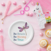 勇敢な強い真のトンボ ペーパープレート (パーティー)