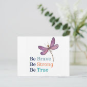 勇敢な強い真のトンボ ポストカード (スタンド正面)