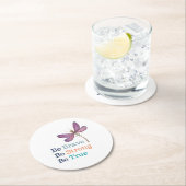 勇敢な強い真のトンボ ラウンドペーパーコースター (インサイチュ)