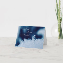 勇敢な強い美しい雪の折り畳みグリーティングカード カード
