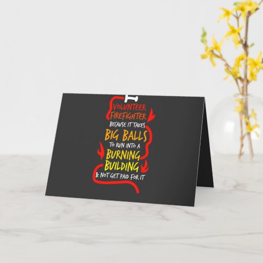 勇敢な志願兵消防士 カード (黄色い花)