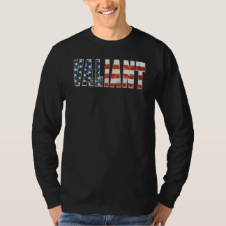 勇敢な愛国アメリカ国旗 Tシャツ