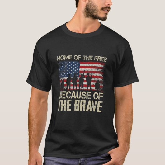 勇敢な愛国心の持ち主のために自由の家 Tシャツ (正面)