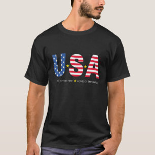 勇敢な愛国心の自由な故郷のアメリカの土地 Tシャツ
