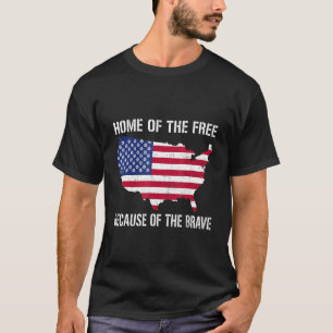 勇敢な愛国心のFlのために自由の家 Tシャツ
