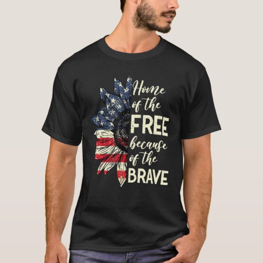 勇敢な愛国心のFlのために自由の家 Tシャツ (正面)