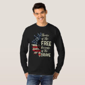 勇敢な愛国心のFlのために自由の家 Tシャツ (正面フル)