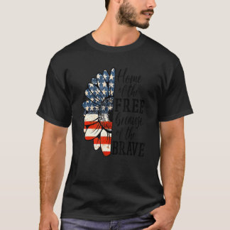 勇敢な愛国心のFlのために自由の家 Tシャツ