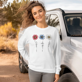 勇敢な愛国心を持つフローラ Tシャツ