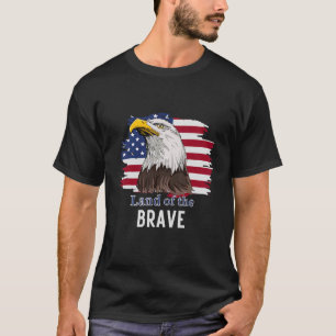 勇敢な愛国心4tのアメリカのハゲのワシの土地 tシャツ