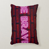 勇敢な感動的引用文ネオン効果文字 アクセントクッション (正面(垂直))