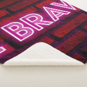 勇敢な感動的引用文ネオン効果文字 シェルパブランケット (3/4)