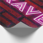 勇敢な感動的引用文ネオン効果文字 ラッピングペーパー (角)