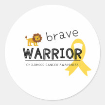 勇敢な戦士の小児癌のライオンのシール