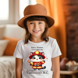 勇敢な消防士の猫に準備救! Tシャツ