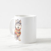 勇敢な消防士シベリアのハスキー犬の賞賛 コーヒーマグカップ (正面左)