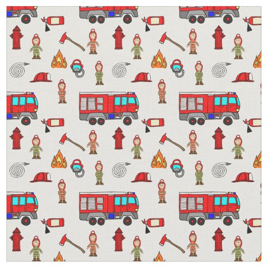 勇敢な消防士 ファブリック (クローズアップ)