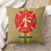 勇敢な消防士 マルテーゼクロス デザイン クッション (ブランケット)