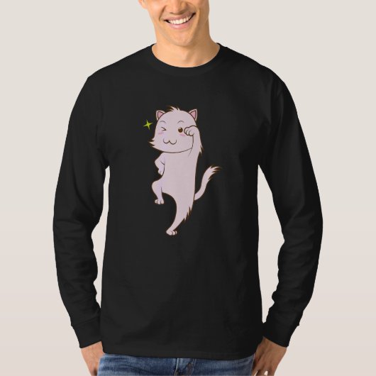 勇敢な猫 Tシャツ (正面)