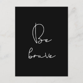 勇敢な白いフォント ポストカード