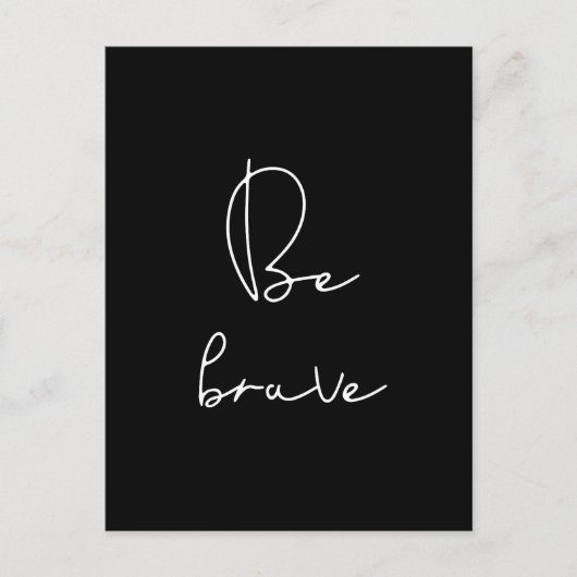 勇敢な白いフォント ポストカード (正面)