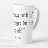 勇敢な白いラテ カフェラテマグ (右アングル)