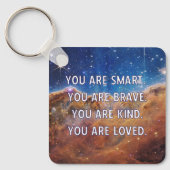 勇敢な種類頭が切れるカスタマイズ可能なキーチェーンが大好き キーホルダー (正面)